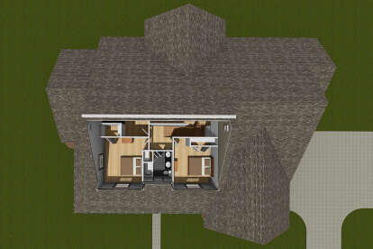 Overhead Second Floor for House Plan #4848-00071