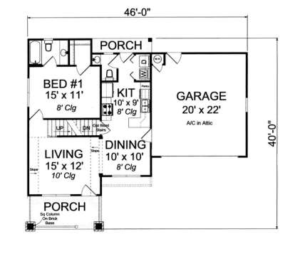 Floorplan 1 for House Plan #4848-00089