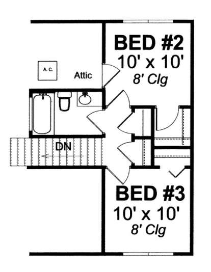 Floorplan 2 for House Plan #4848-00089