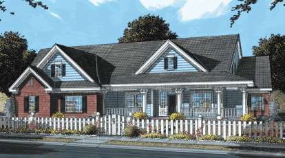 Country House Plan #4848-00136 Elevation Photo