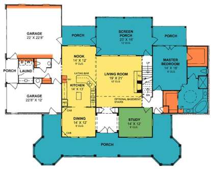 Floorplan 1 for House Plan #4848-00172