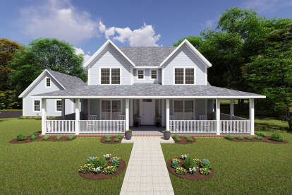 Farmhouse House Plan #4848-00183 Elevation Photo