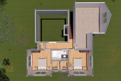 Overhead Second Floor for House Plan #4848-00183