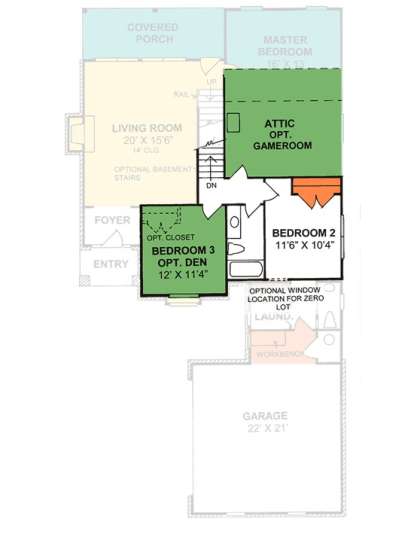 Floorplan 2 for House Plan #4848-00189