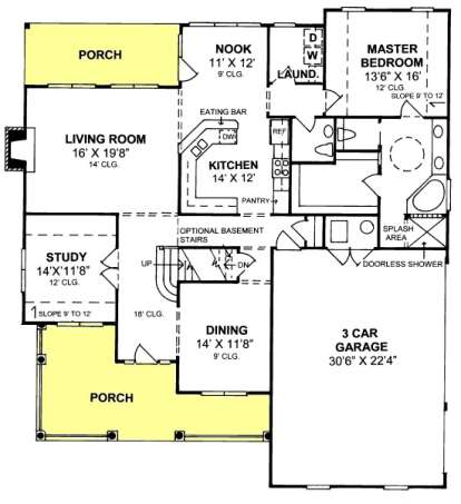 Floorplan 1 for House Plan #4848-00194