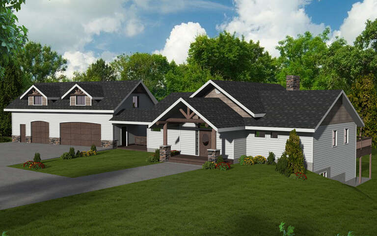 House Plan House Plan #1389 Angled Front Elevation