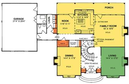 Floorplan 1 for House Plan #4848-00254