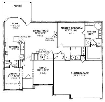 Floorplan 1 for House Plan #4848-00290