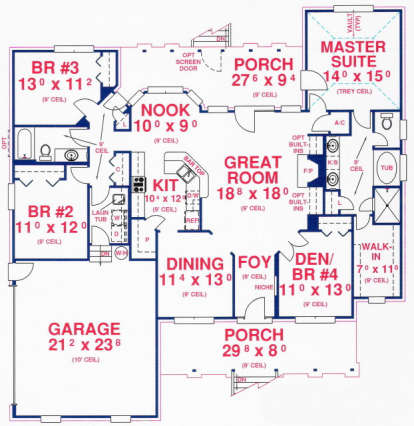 Floorplan 1 for House Plan #4766-00092