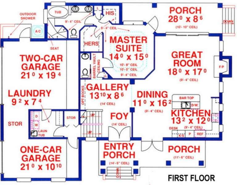 House Plan House Plan #14132 Drawing 1