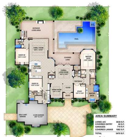 Floorplan 1 for House Plan #5565-00001