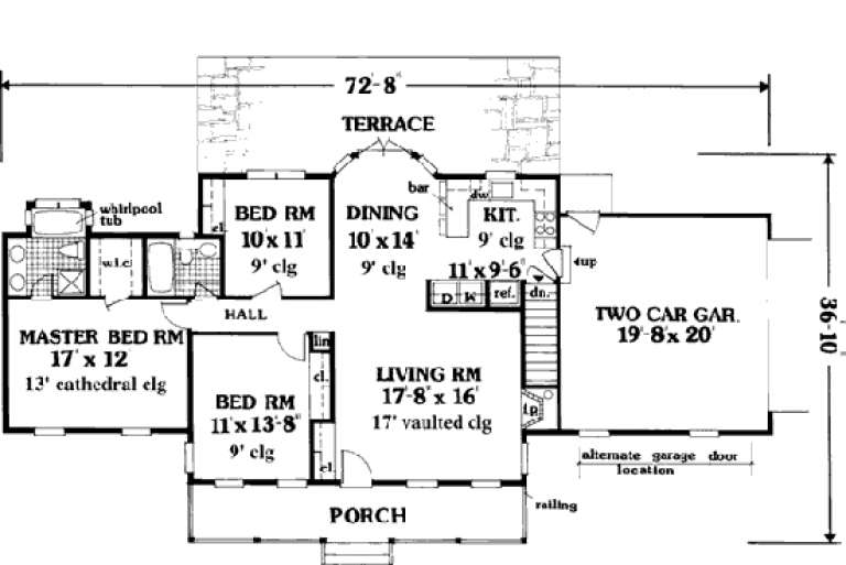 House Plan House Plan #143 Drawing 1