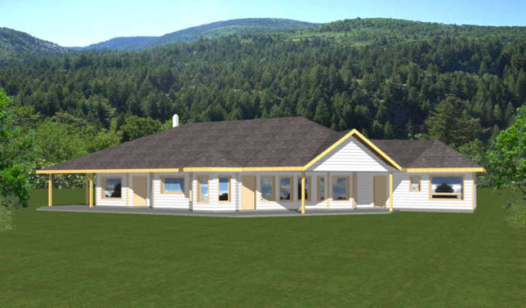 House Plan House Plan #1439 Rear Elevation