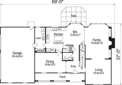 Floorplan 1 for House Plan #5633-00081