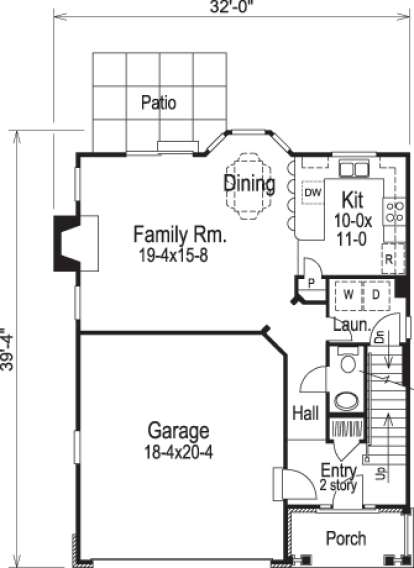 Floorplan 1 for House Plan #5633-00124