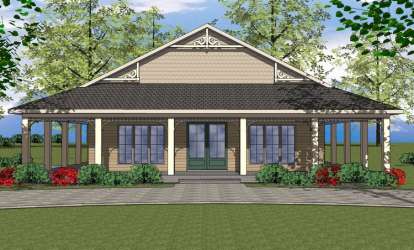 Ranch House Plan #6471-00034 Elevation Photo