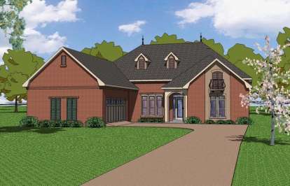 French Country House Plan #6471-00056 Elevation Photo