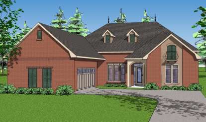 French Country House Plan #6471-00061 Elevation Photo