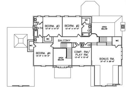 Floorplan 2 for House Plan #6819-00006