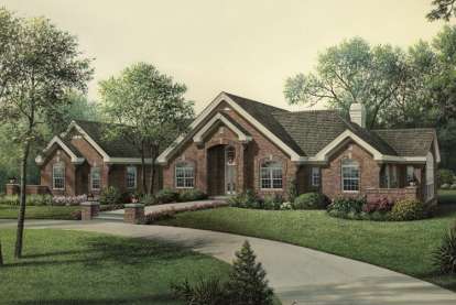 Ranch House Plan #5633-00170 Elevation Photo