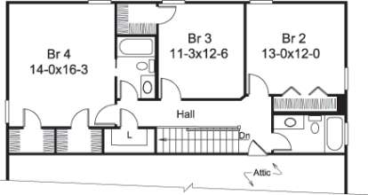 Floorplan 2 for House Plan #5633-00178