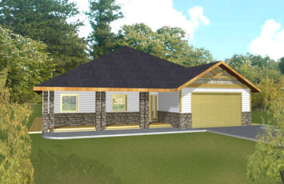 Contemporary House Plan #039-00203 Elevation Photo