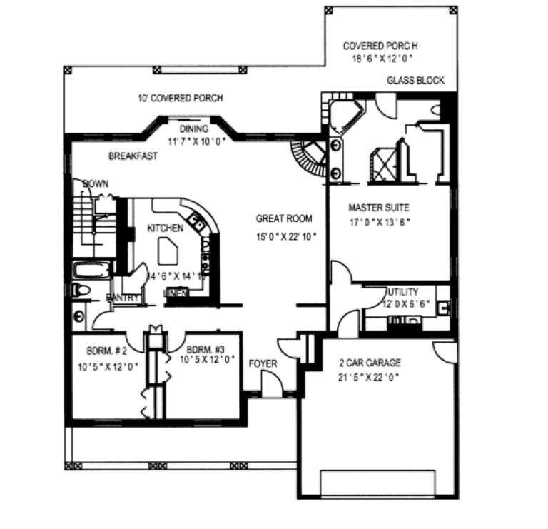 House Plan House Plan #1466 Drawing 2