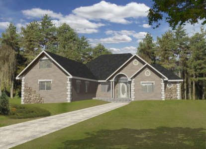 Traditional House Plan #039-00204 Elevation Photo