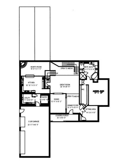 First Floor for House Plan #039-00204