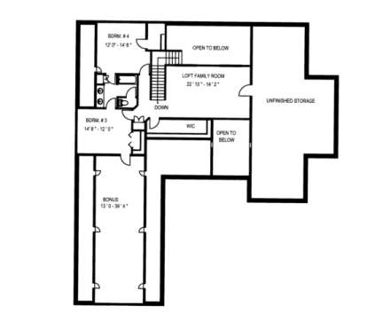Second Floor for House Plan #039-00204