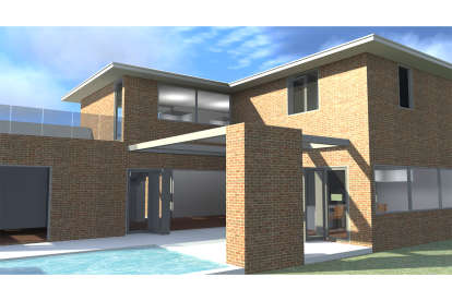 Mid Century Modern House Plan #028-00072 Additional Photo