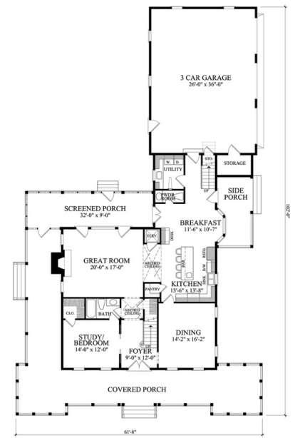 Floorplan 1 for House Plan #7922-00115