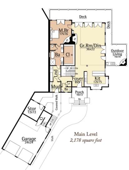 Floorplan 1 for House Plan #8504-00044