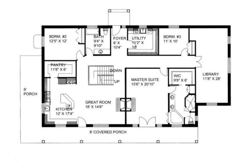 House Plan House Plan #1502 Drawing 2