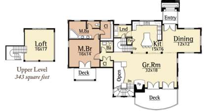 Floorplan 1 for House Plan #8504-00104