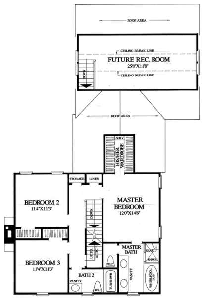 Floorplan 2 for House Plan #7922-00150