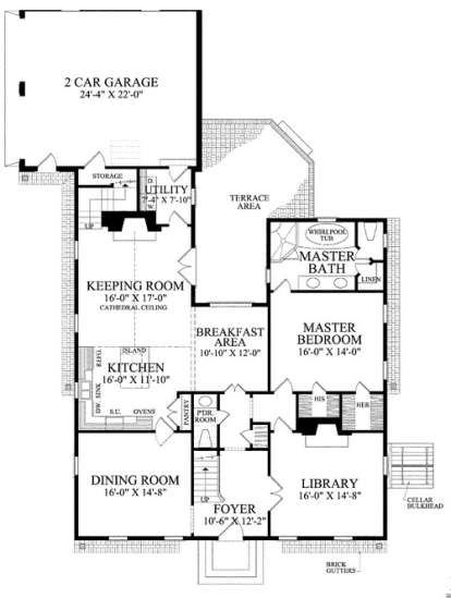 Floorplan 1 for House Plan #7922-00174
