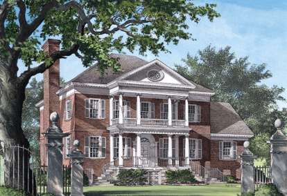 Colonial House Plan #7922-00179 Elevation Photo
