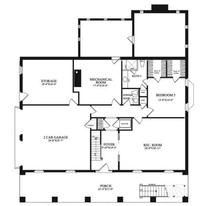 Basement for House Plan #7922-00191