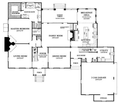 Floorplan 1 for House Plan #7922-00197