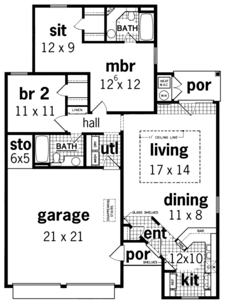 House Plan House Plan #1525 Drawing 1