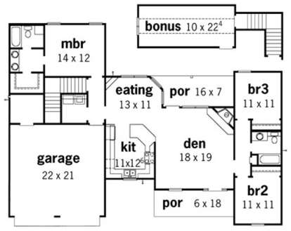 Floorplan 1 for House Plan #9035-00046