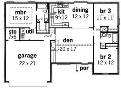 Floorplan 1 for House Plan #9035-00057