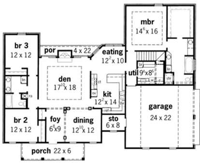 Floorplan 1 for House Plan #9035-00072