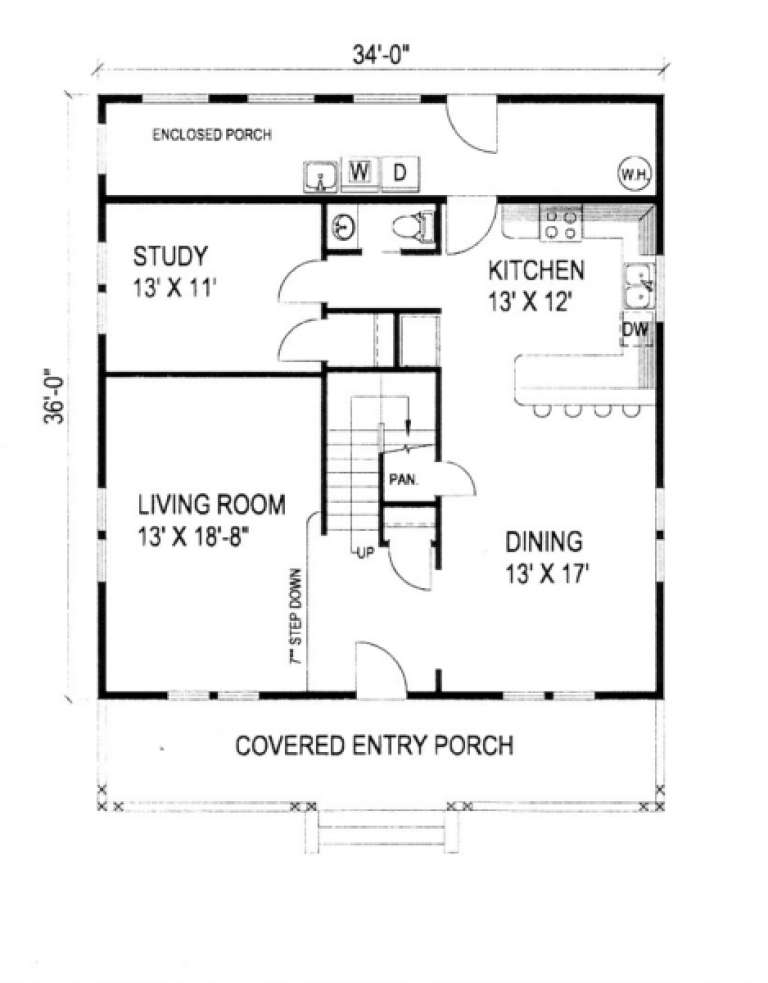House Plan House Plan #1539 Drawing 1