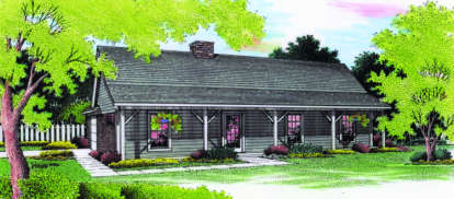 Country House Plan #048-00029 Elevation Photo