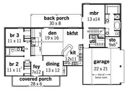 Floorplan 1 for House Plan #9035-00169