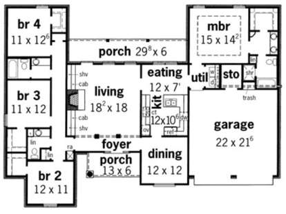 Floorplan 1 for House Plan #9035-00223