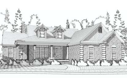 Ranch House Plan #1070-00002 Elevation Photo