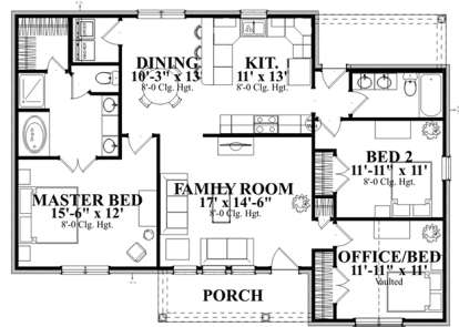 Floorplan 1 for House Plan #1070-00089